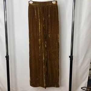 Dark mustard velvet high waisted pant